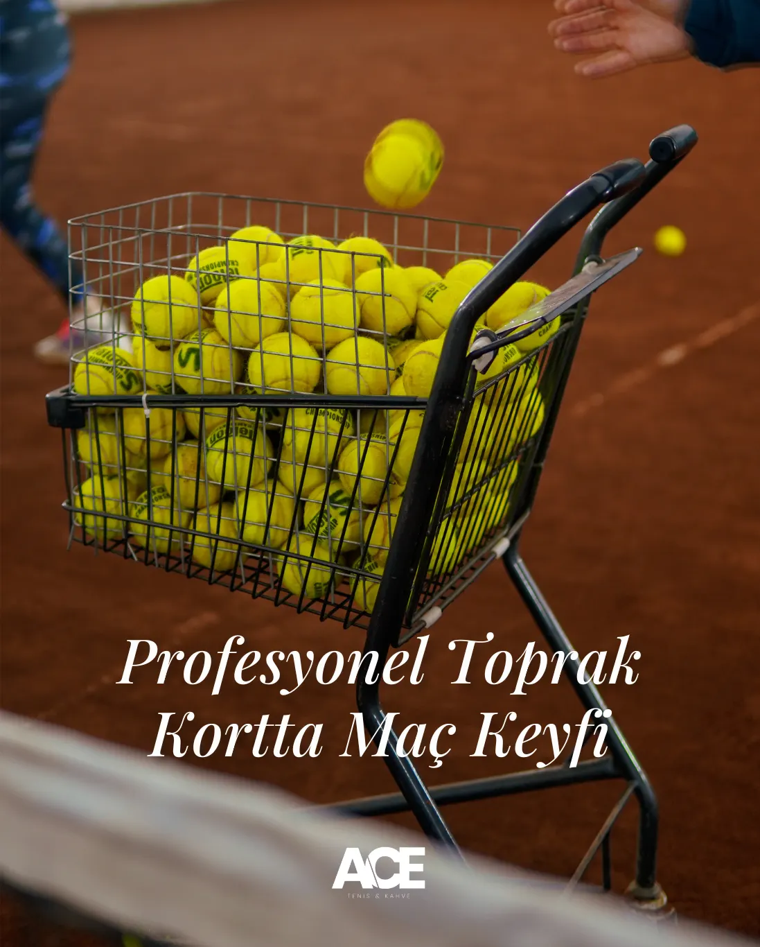 Ace Tenis için hazırlanan antrenman ve kort sosyal medya çekimi