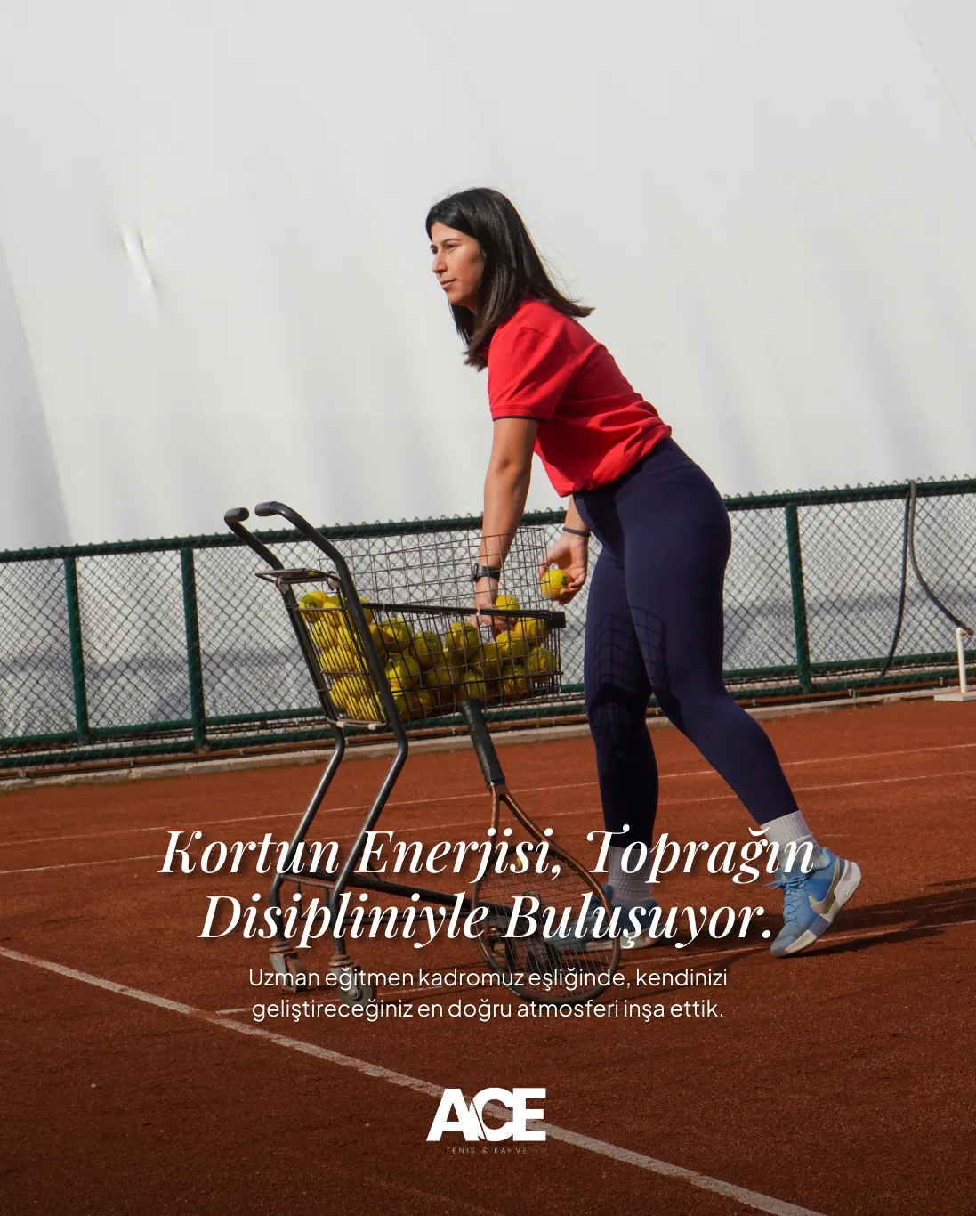 Ace Tenis için hazırlanan antrenman ve kort sosyal medya çekimi — çalışma 9